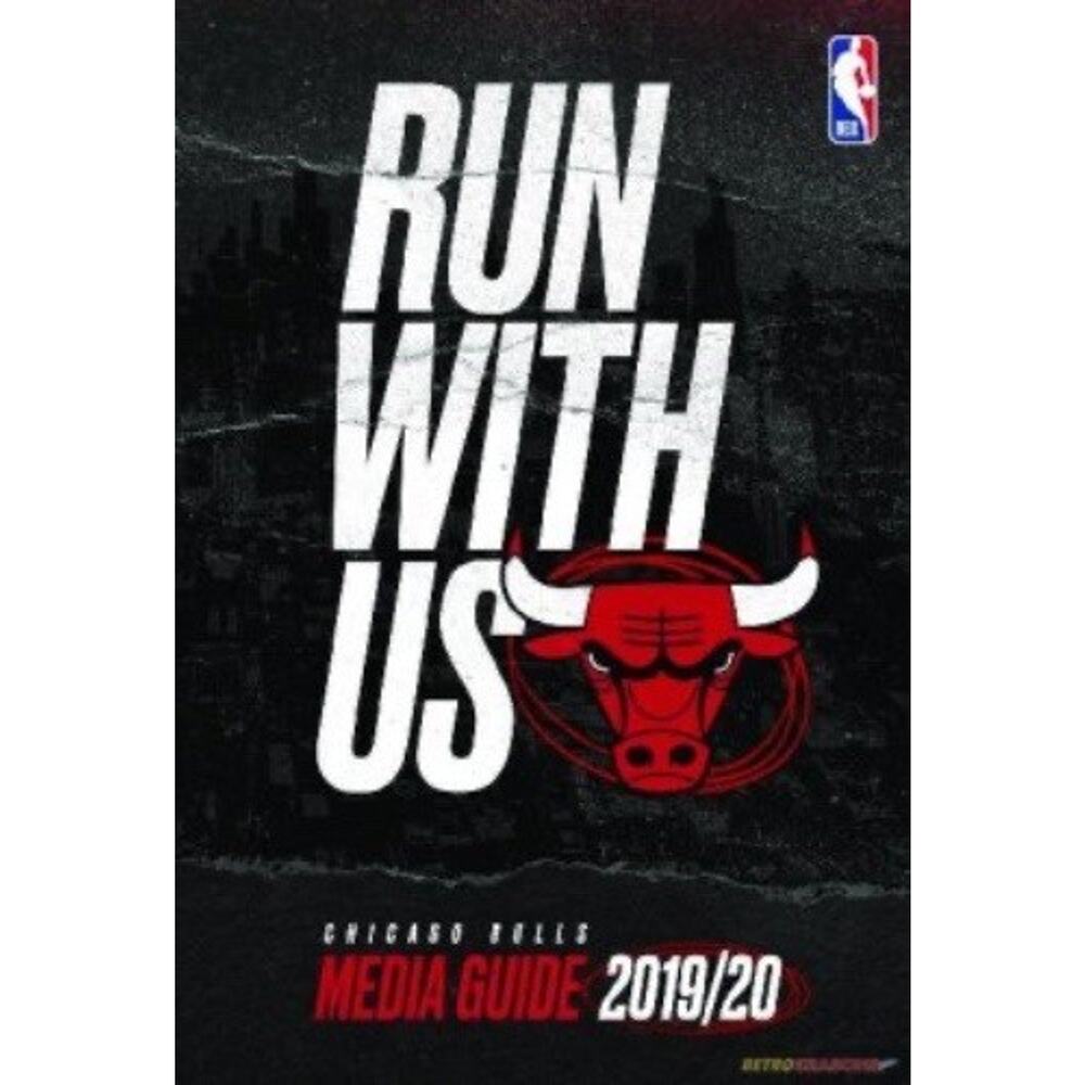 Chicago Bulls Media Guide 2019/20 Run With Us NBA Cover On 12x8in Metal Sign